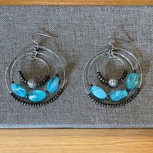 Silver Beaded Earrings